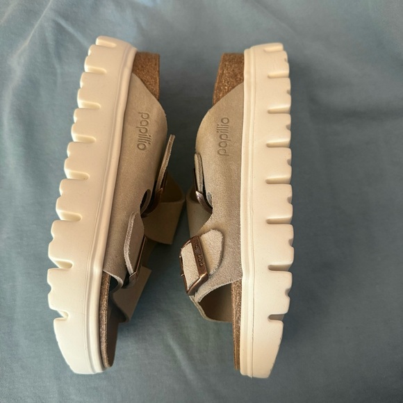 Birkenstock Papillio Arizona platform taupe 36 narrow new (5.5-6 US Size) - Picture 2 of 5